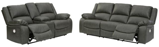 Signature Design by Ashley® Calderwell 2-Piece Gray Power Reclining Living Seating Room Set-0