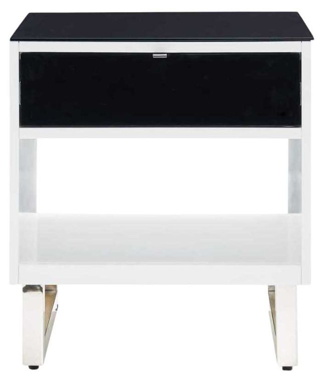 Signature Design by Ashley® Gardoni Black End Table with White Base-1