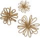A & B Home Elise 3-Piece Gold Spherical Flower Statuaries Set-0