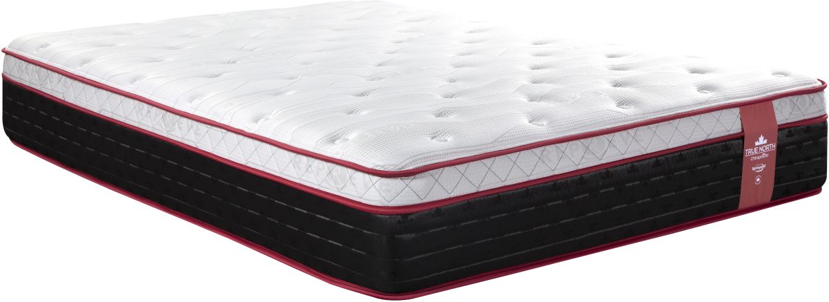 True North Chiropractic Pelee Queen Wrapped Coil Euro Top Plush Mattress Airdrie Appliance Furniture