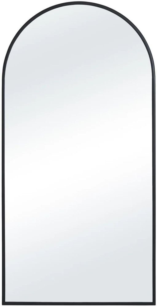 Renwil® Warren Matte Black Accent Mirror-0