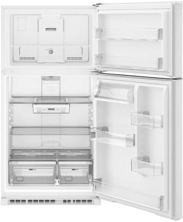 Whirlpool® 33" 21.3 Cu. Ft. White Top Freezer Refrigerator with Total Coverage Cooling and Flexi-Slide™ Deli Drawer-1