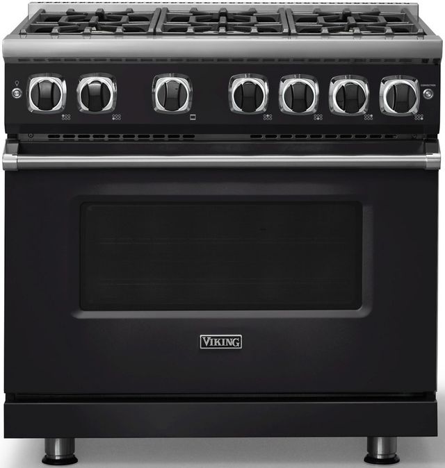 Viking® 7 Series 36" Onyx Pro Style Liquid Propane Gas Range-2