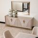 Michael Amini® Carmela Shimmer Ivory Console Table-1