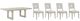 Elements International Avalanche 5-Piece Antique White Dining Set-0