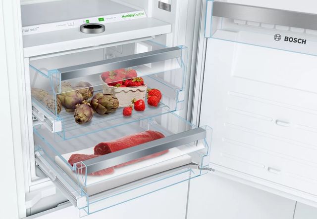Bosch® 800 Series 22" 8.3 Cu. Ft. Custom Panel Built-In Counter Depth Bottom Freezer Refrigerator-1