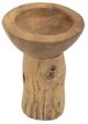 A & B Home Beige Teak Wood Decorative Candle Holder-2