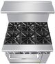 Atosa® CookRite 36'' Stainless Steel Commercial Freestanding Gas Range-3