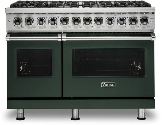 Viking® 5 Series 48" Blackforest Green Pro Style Dual Fuel Natural Gas Range-0