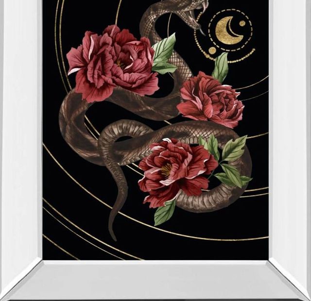 Classy Art Burn and Shine I by Melissa Wang Mirror Framed Wall Art-1