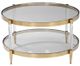 Uttermost® Kellen Glass Top Coffee Table with Clear and Gold Base-0