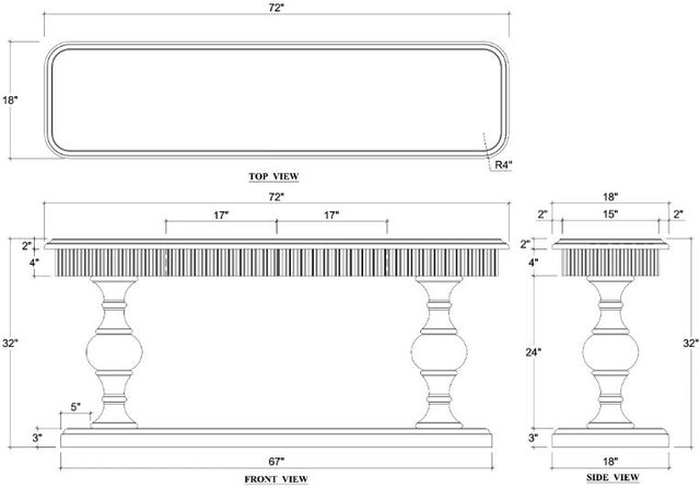 Bramble Customizable Kraton Pedestal Console Table-1