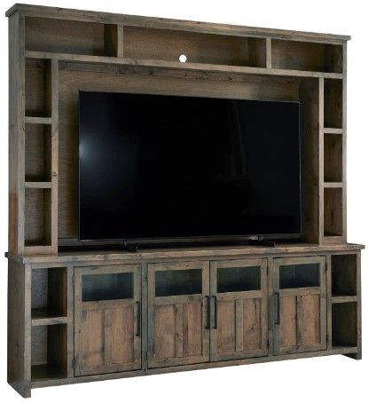 aspenhome® Finnegan Sandy Brown 98'' Brown Entertainment Wall-0