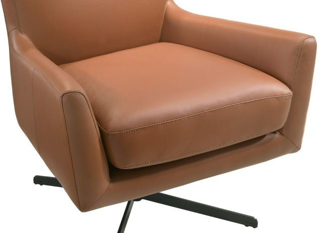 New Classic® Home Furnishings Acadia Terracotta Leather Swivel Chair-3
