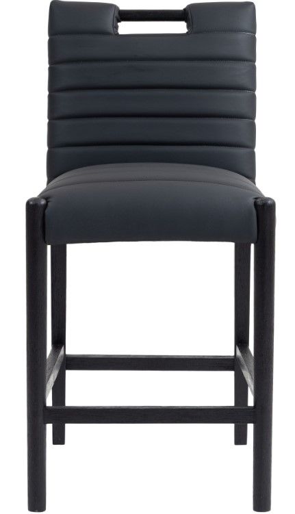 Meridian Furniture Aimee Black Vegan Leather Counter Stool-1