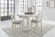 Signature Design by Ashley® Robbinsdale 5-Piece Antique White Counter Height Dining Table Set-3