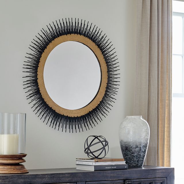 Signature Design by Ashley® Elodie Black/Gold Accent Mirror-2