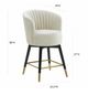 TOV Furniture by Inspire Me! Home Decor Cream Velvet Liana Swivel Stool-4