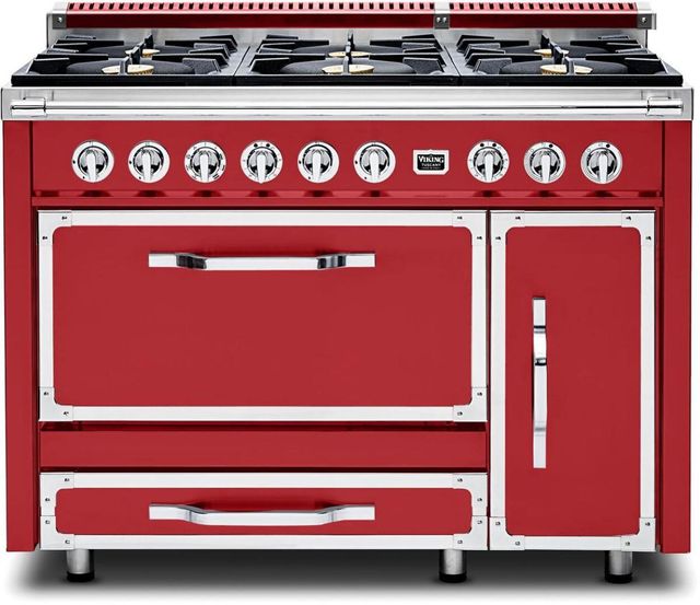 Viking® Tuscany 48" San Marzano Red Dual Fuel Pro-Style Dual Fuel Natural Gas Range-0