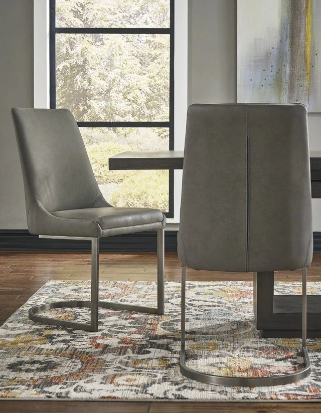 Modus Furniture Oxford Basalt Gray Upholstered Dining Side Chair-1