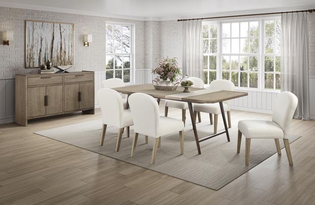 Bernards Trilogy Toffee Dining Table with Black Legs-1