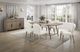 Bernards Trilogy Toffee Assymetrical Stone Slab Dining Table with Black Legs-3