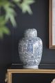 A & B Home Blue Berit Lidded Jar-4