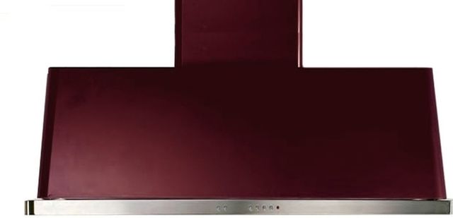 Ilve® Majestic II Series 48" Burgundy Wall Mounted Chimney Style Range Hood-0
