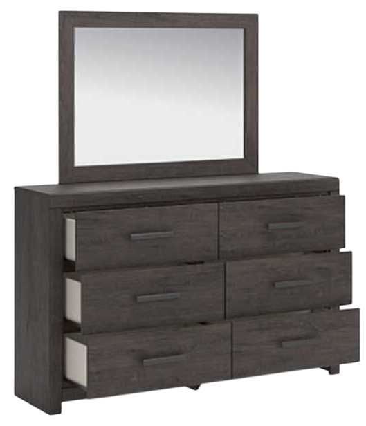 Signature Design by Ashley® Prendonea Charcoal Dresser and Mirror-4
