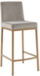 Inspire™ Diego Grey/Aged Gold 26" Counter Stool, Set Of 2-0