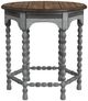 Flexsteel® Plymouth® Brown Top Lamp Table with Distressed Graywash Base-1