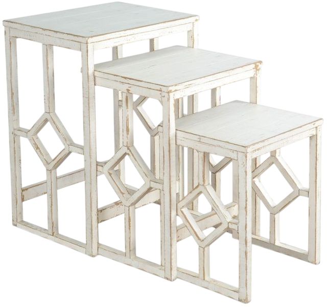 Sunny Designs™ 3-Piece White Sand Nesting Table Set-0