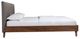 Mazin Furniture Sasha Grey/Walnut King Upholstered Platform Panel Bed-2