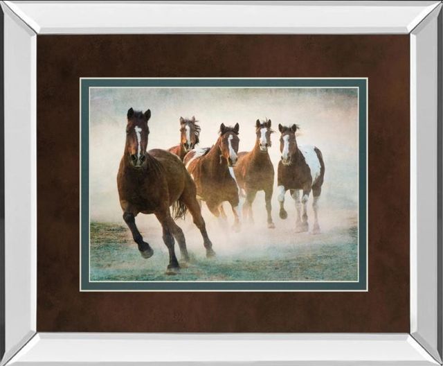 Classy Art Blaze of Glory by Wendy Caro Mirror Framed Wall Art-0