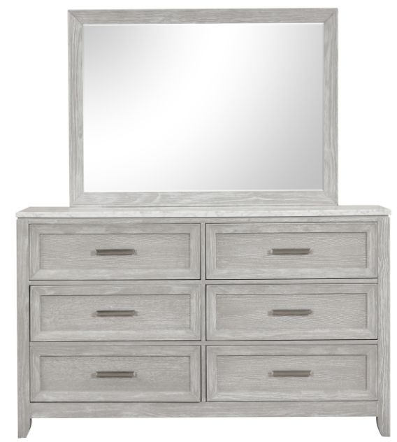 New Classic® Home Furnishings Fiona Mist Gray Dresser and Mirror-0