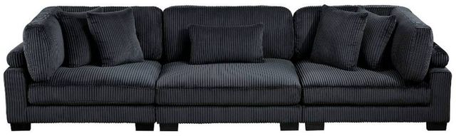 Homelegance® Traverse 3-Piece Black Sectional Sofa-1