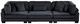 Homelegance® Traverse 3-Piece Black Sectional Sofa-1