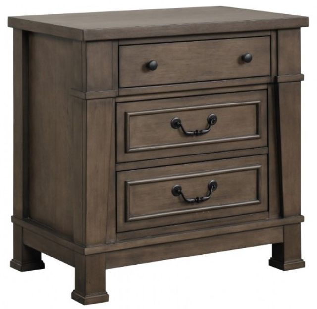 Furniture of America® Huddersfield Dark Walnut Nightstand-0