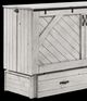 Night & Day Furniture™ Ranchero Wildwood Vintage White Queen Murphy Cabinet Bed-1