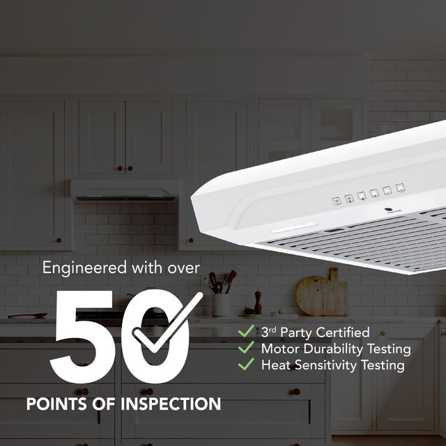 Broan Alta 3 Series 30" White Under Cabinet Range Hood-2