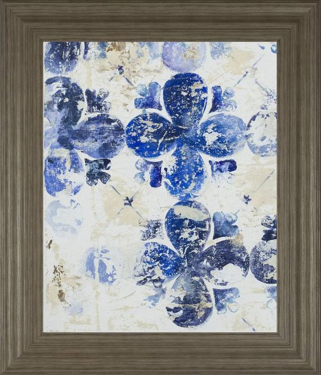 Classy Art Blue Quatrefoil I by Patrica Pinto Wall Art-0