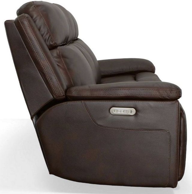 Flexsteel® Chance Brown Power Gliding Sofa with Power Headrest-3