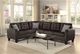 Mazin Furniture Sinclair 2-Piece Dark Brown Reversible Sectional Set-4