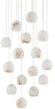 Currey & Company Lazio Multi-Drop Natural/Painted Silver Pendant Lighting-1