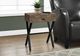 Monarch Specialties Inc. Brown 24"H Reclaimed Wood Accent Table with Black Metal Base-1
