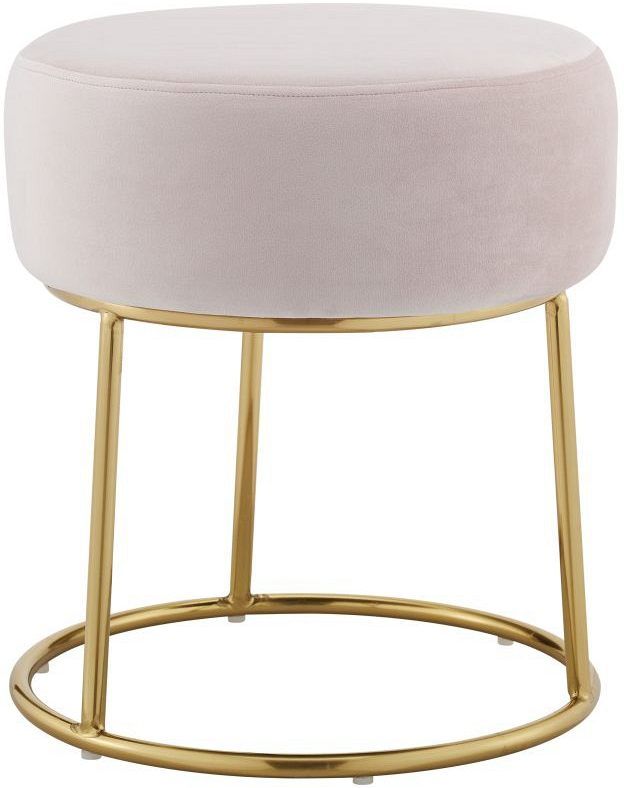 Linon Brandi Pink Accent Vanity Stool-0