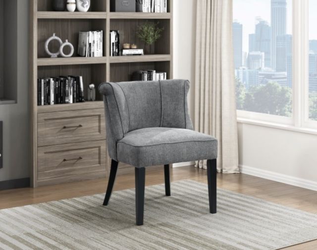 Homelegance® Taylor Charcoal/Espresso Accent Chair-1