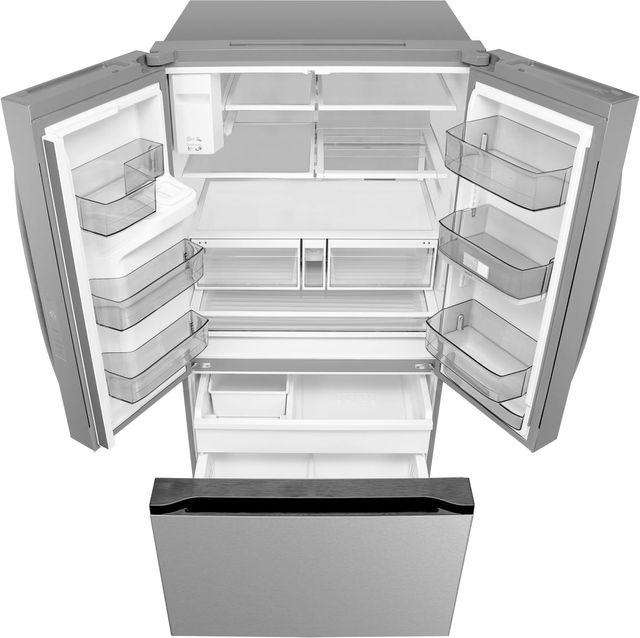 Midea® 36" 28.9 Cu. Ft. Stainless Steel French Door Refrigerator with OneTouch AutoFill™-1