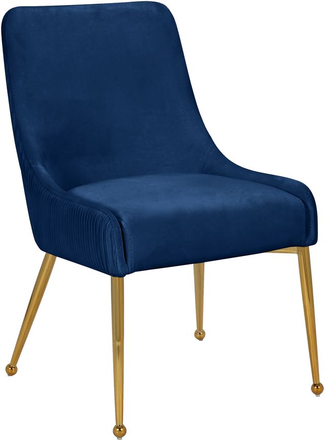 Meridian Furniture Ace Navy/Gold Velvet Dining Chair-0