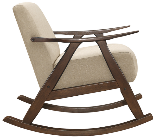 Fauteuil basculant revêtu de Mazin Furniture Waithe - Brun clair-2